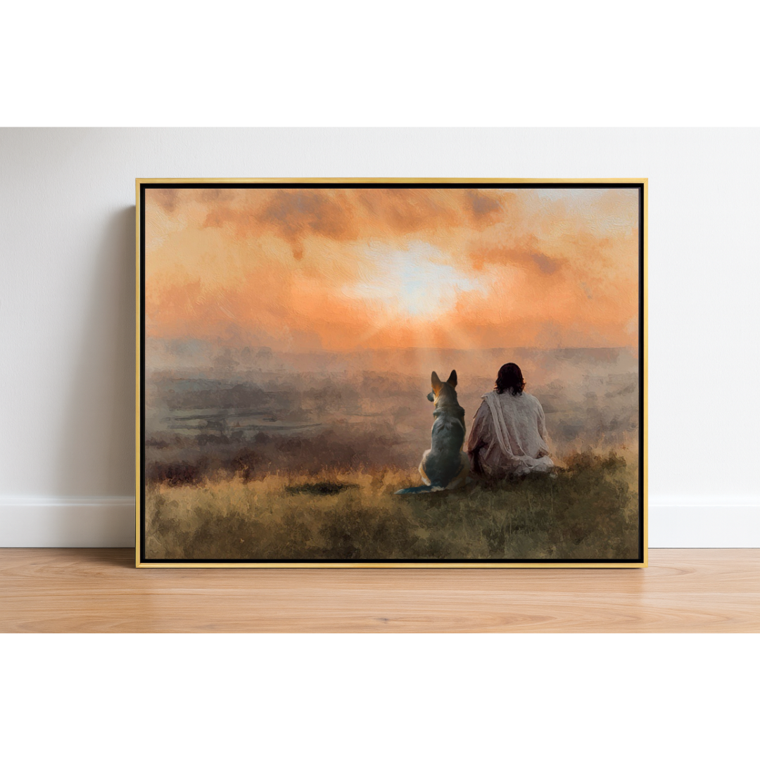 Sunset Pals German Shepherd Print