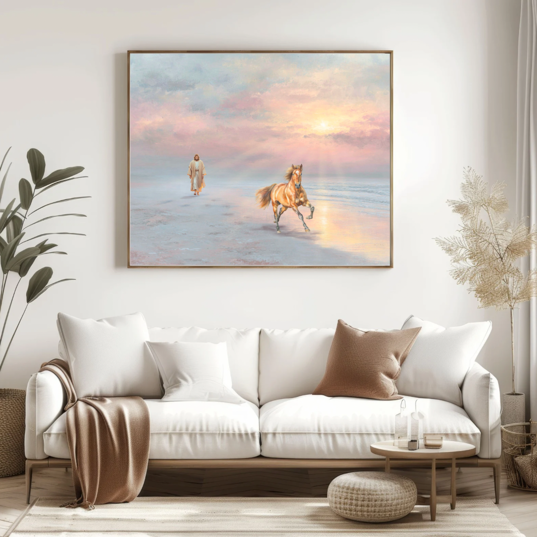 Grace and Glory Horse - Friesian Canvas Print