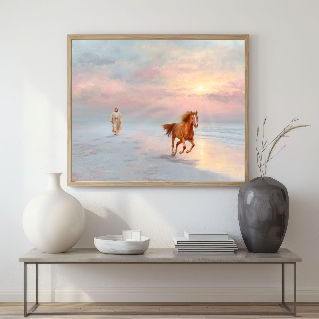 Grace and Glory Horse - Friesian Canvas Print