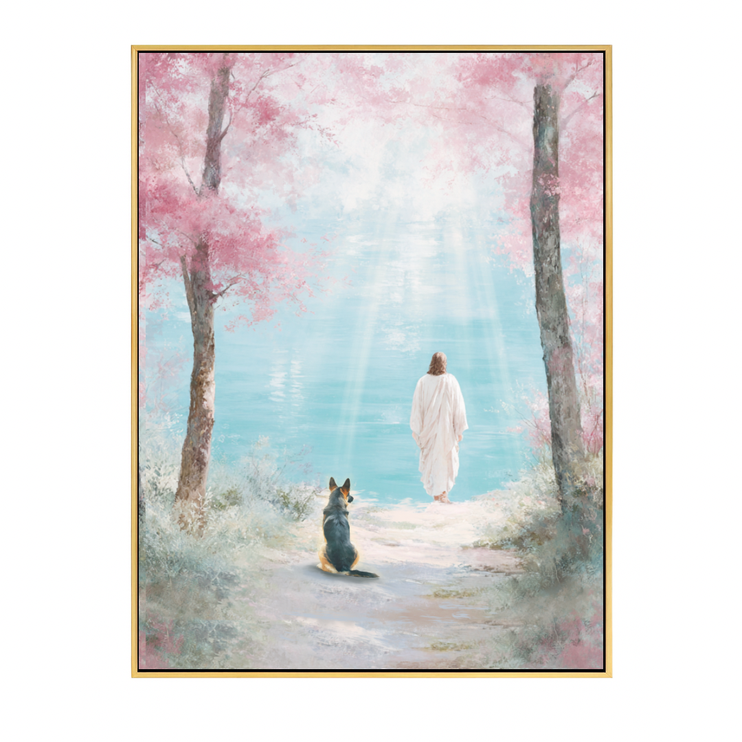Faithful Friend by the Water: German Shepherd Print